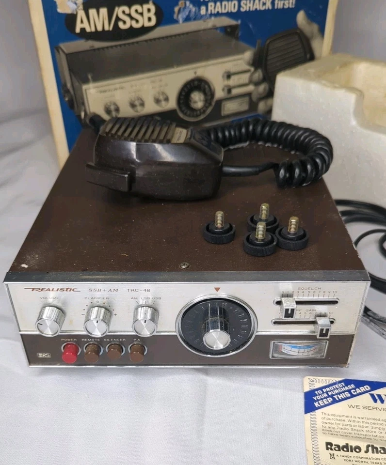VINTAGE Realistic TRC 48 23 Channel / Base/ Mobile / CB Radio Transceiver W/ Box - Image 4 of 4
