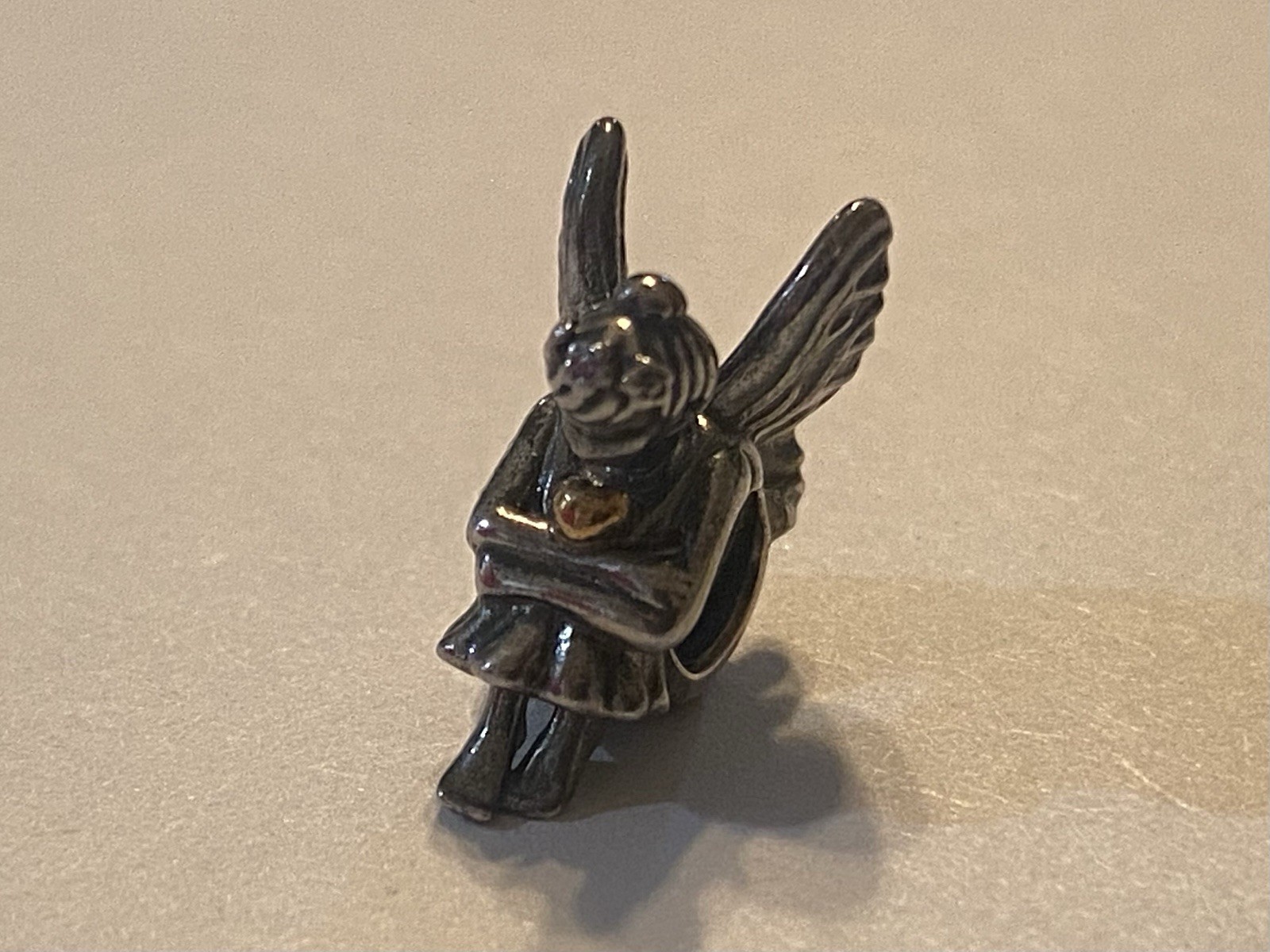 Pandora Retired Sitting Pixie Charm Sterling Silv… - image 1