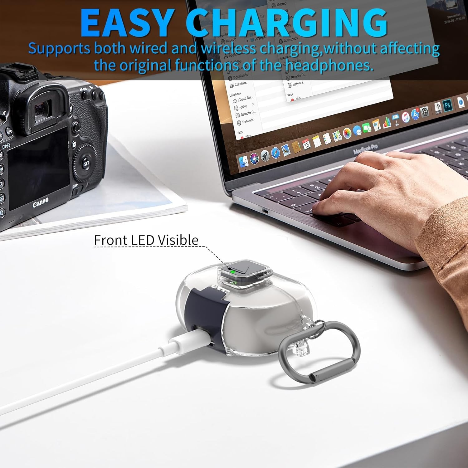 For Bose Ultra Open Earbuds Case with Secure Lock & Phone Stand, Soft TPU Shockp