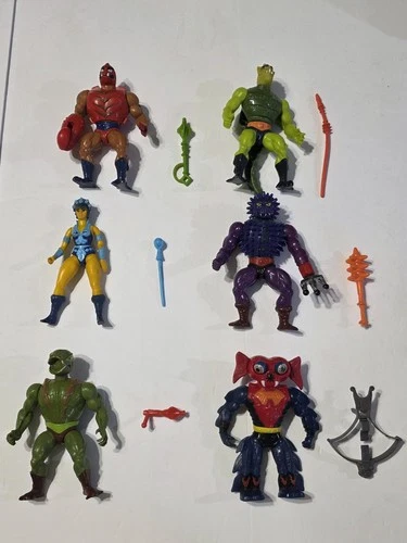 Vintage MOTU Masters Of The Universe Lot Of 6 Action Figures He-man Complete