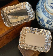 Elegant Reed & Barton Windsor Sterling Silver #X958B Bonbonniere Dish Pair 7”