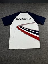 BMW Motorsports Mens T Shirt M White Vintage 90s Y2K Racing Cars Motor Sports