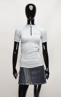 Women's X-Bionic Short Sleeve Half Zip Gray Compression Top Size S