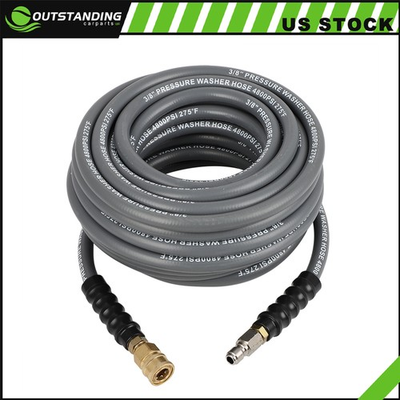 #ad 50#x27; x 3 8quot; 4800psi High Pressure Washer Hose Gray Brand New $75.99