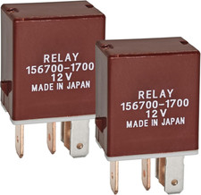 156700-1700 Automotive Relay Pack of 2 - 5Pins 20A 12VDC, Mini ISO SPST Contac