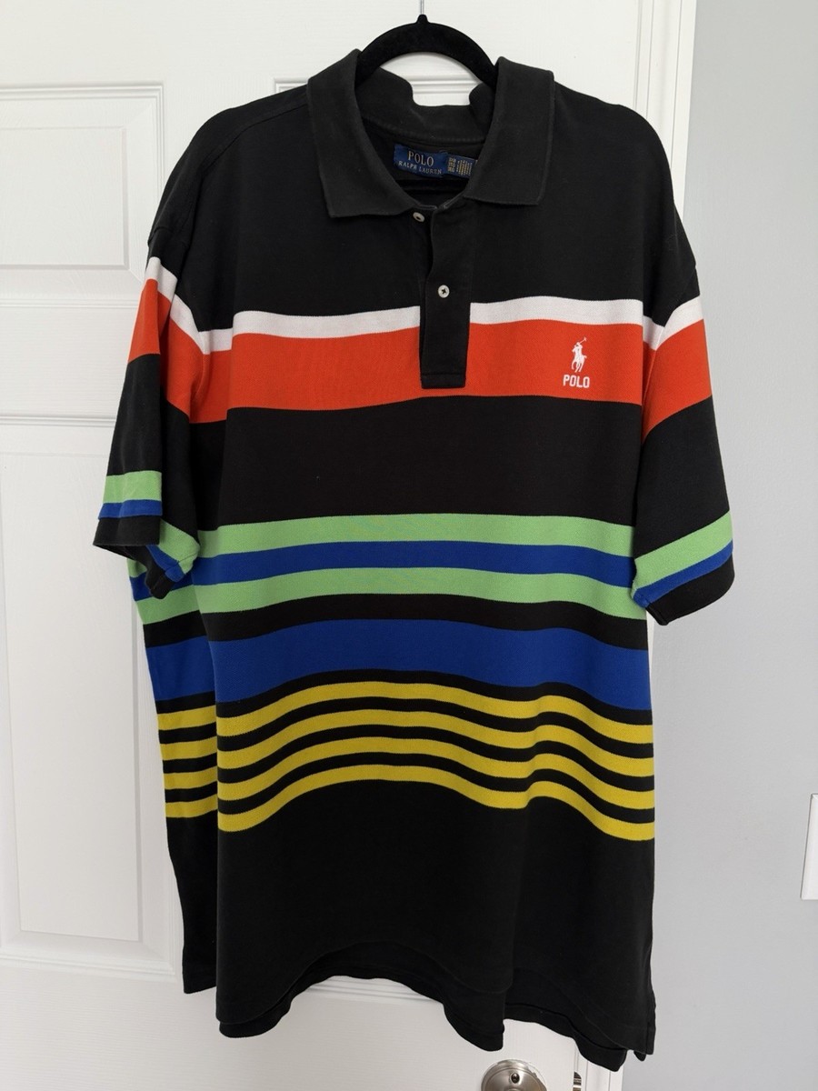 Polo Ralph Lauren Multicolor Striped Short Sleeve Polo Shirt 3XL
