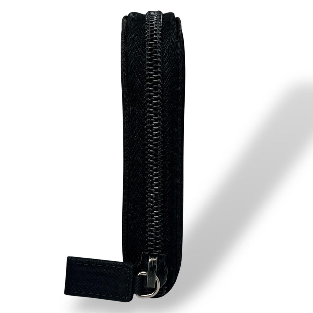 Prada Black Triangular Logo Round Zip Long Wallet… - image 20
