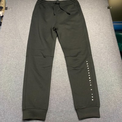 Abercrombie Kids Unisex Youth Joggers Size 15/16 Black Sweatpant Active Athletic