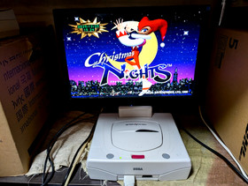 Sega Saturn White Console  Christmas Nights Winter Limited Edition Box Manual