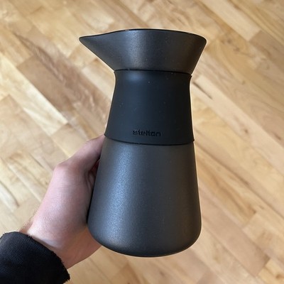 Stelton Theo Coffee Maker, Black Ceramic Pour Over, New, Full Set