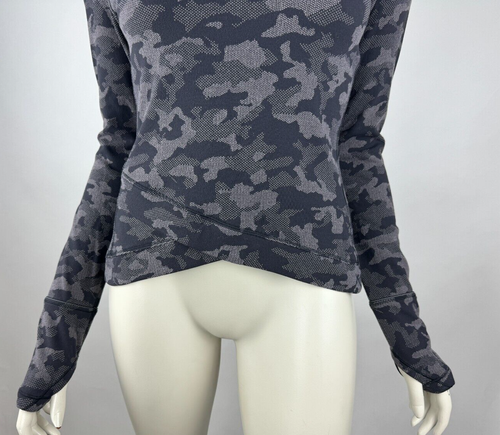 Lululemon Close to Crossing Pullover Women 6 Long Sleeve Riki Heritage Camo Top - Picture 7 of 13
