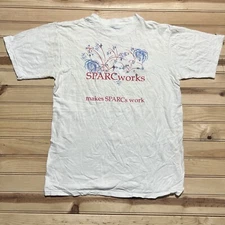 Vintage Sparc Works Sun Pro Tech Data Graphic Shirt Size Medium 