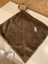 Carter's PRECIOUS FIRSTS Brown MONKEY Lovey Security Blanket Toy Rattles EUC