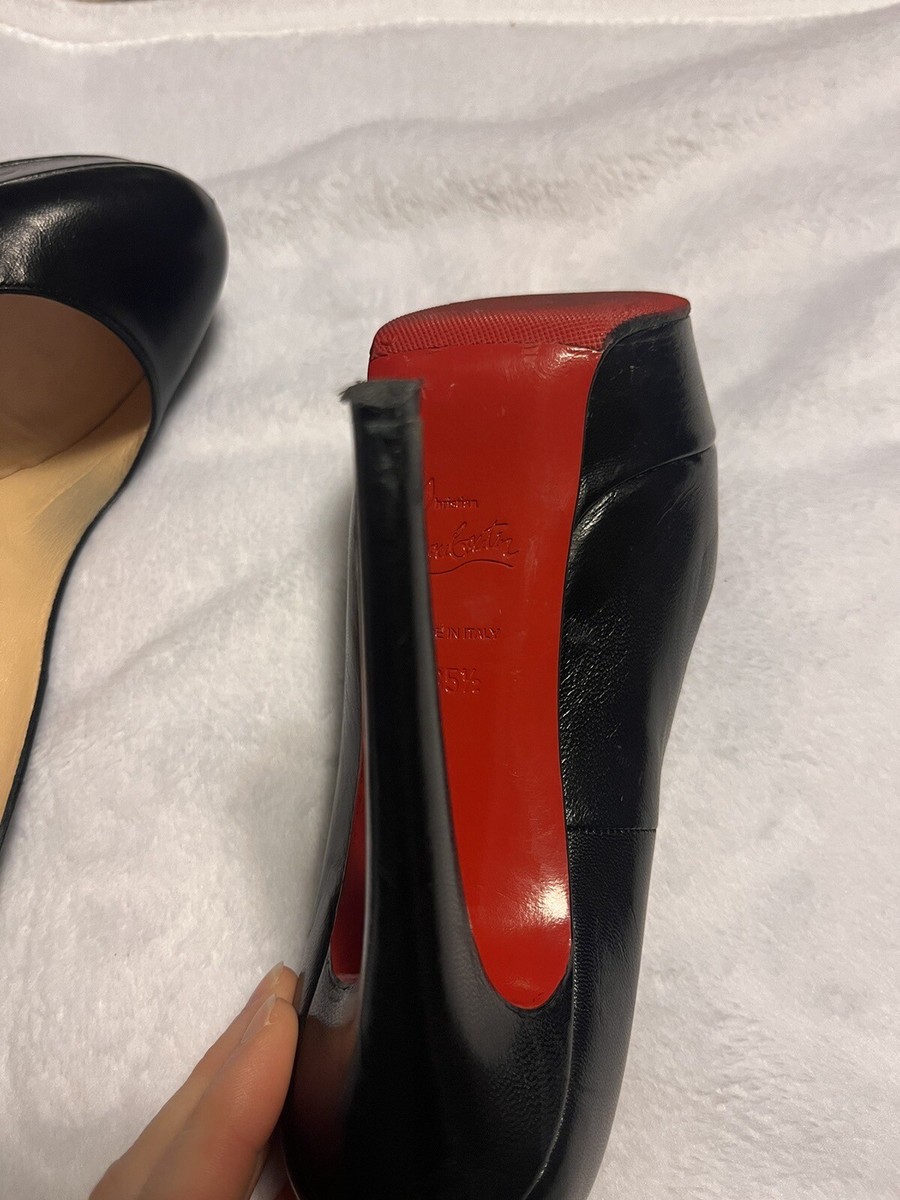 Christian Louboutin Black Bianca 140 Platform Pumps Black Leather