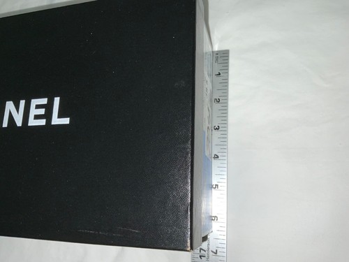 Authentic Chanel Shoe Box Black Empty Presentation Storage tissue 11x6.25" - Picture 6 of 8