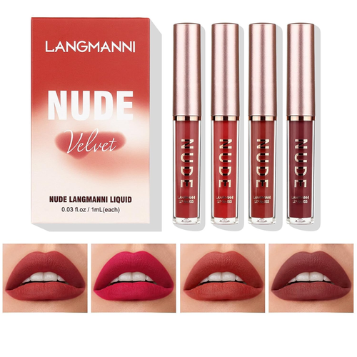 Matte Liquid Lipstick Makeup Set Velvety Liquid Lipstick Long Lasting Durable Nu - Picture 10 of 12