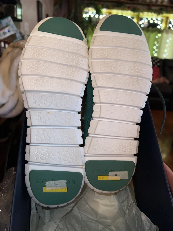 Zapato Oxford Cole Haan Zerogrand Wing - W01744 - Gamuza Jade/blanco - Talla 9 B Foto 4 de 4