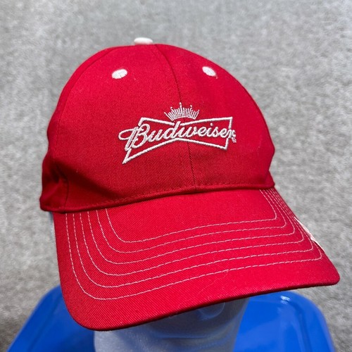 Budweiser Hat Cap Mens Strapback Red 