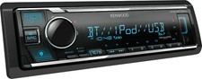 Receptor de medios digitales Kenwood KMM-BT328 en tablero único DIN AUX USB Bluetooth