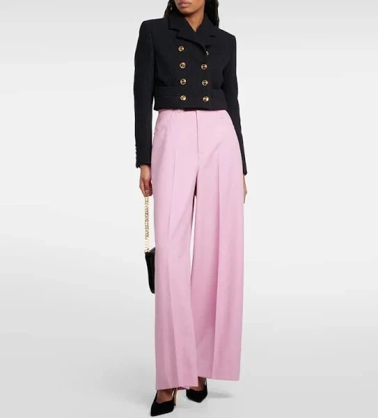 Pantalon en laine jambes larges GUCCI, Dream Candy Pink, taille 40 1600,