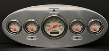 1934 Plymouth 5 Gauge Dash Cluster Powder Coated Shark