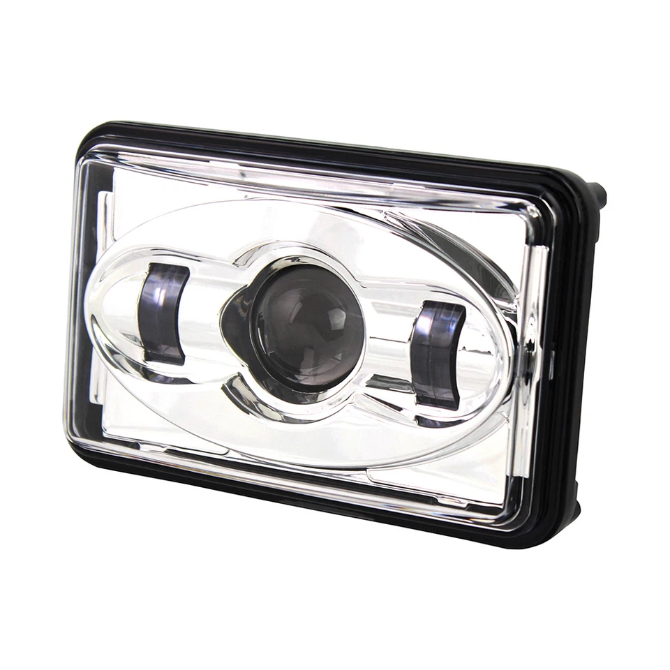 Хромированные светодиодные фары Eagle Lights 2 шт 4 x 6 дюймов для Chevrolet GMC Ford Kenworth - Изображение 3 из 4