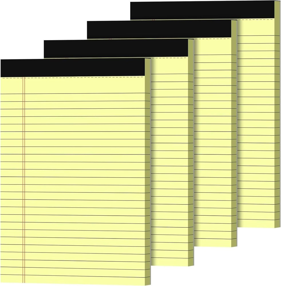 Legal Notepads 8.5 x 11, 6-Pack Ruled Writing Tablets