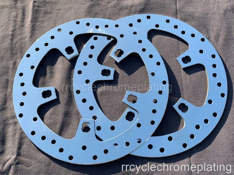 Harley Polished Front Brake 11.5 Enforcer Rotors 00-07 Touring w/Bolts FLHX FLTR - Image 4 of 4