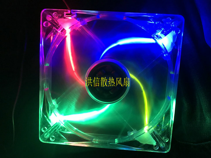 New USB color lighting fan EFS-12E12H 12V 0.38A chassis power cooling fan