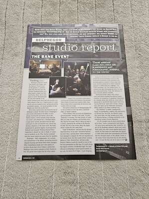 FPOT201 MAGAZINE ARTICLE & PICTURE 12X9'' BELPHEGOR
