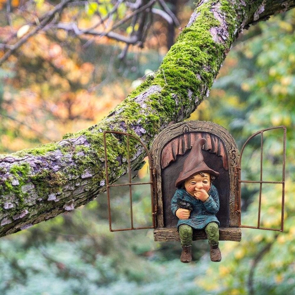 Garden Decor Gnome Statue Garden Gift Dwarf Figurine Fairy Sculpture