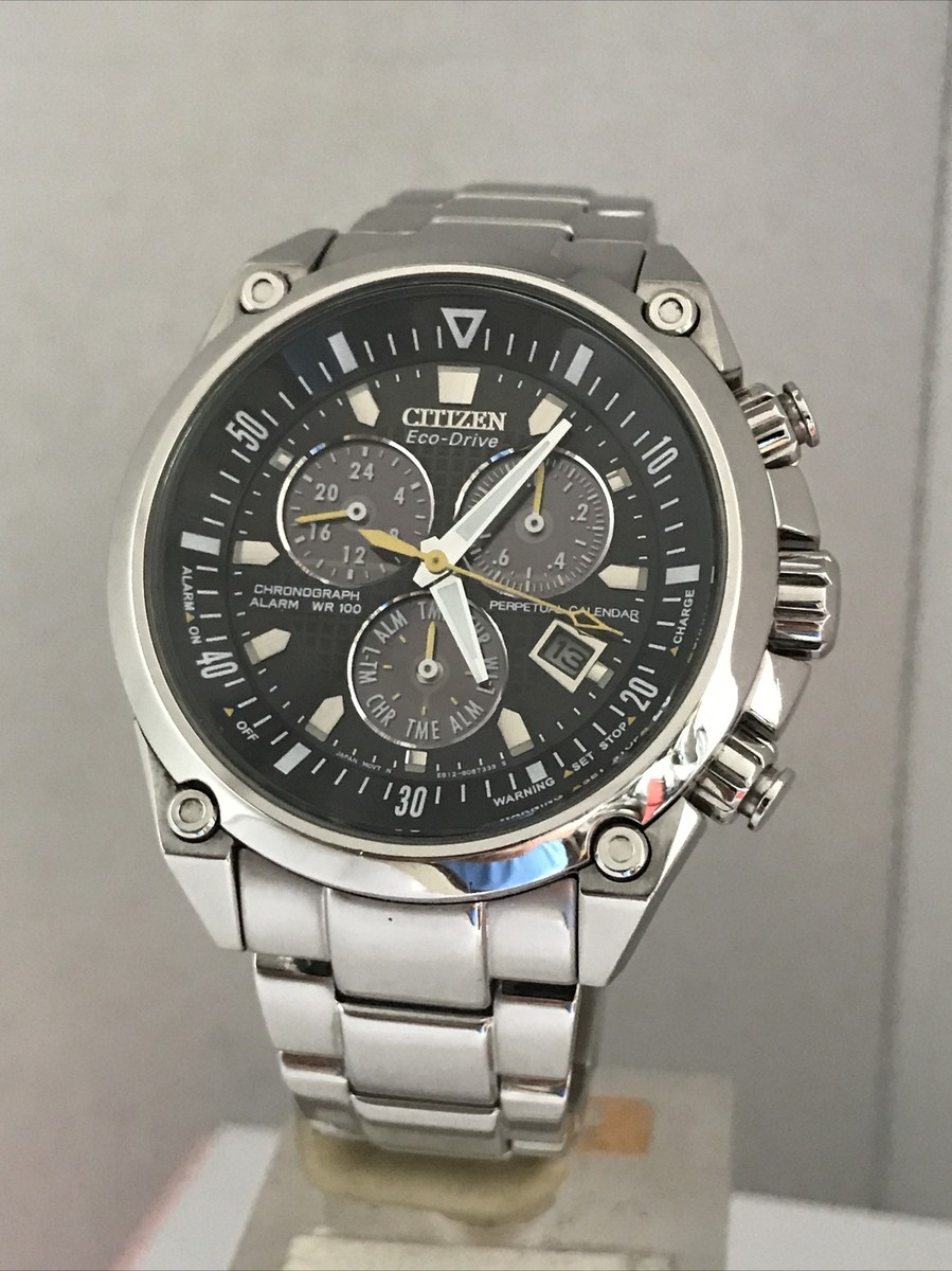 Citizen Men's Eco Drive Perpetual Calendar Alarm Chronograph