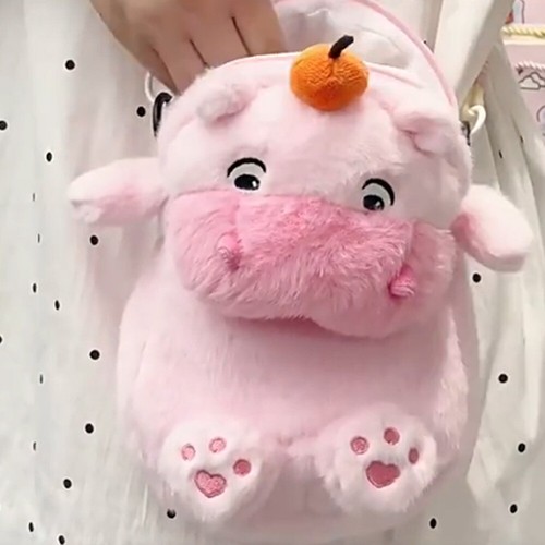 Animal Doll Lulu Capybara Doll Bag Cartoon Plush Shoulder Bag Stationery - Picture 7 of 14