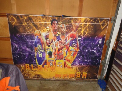 Kobe Bryant 82x60 Black Mamba Mancave Banner fabric | eBay