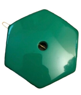 Alexandre de Paris Vintage Mod Angular Large Barrette, Green