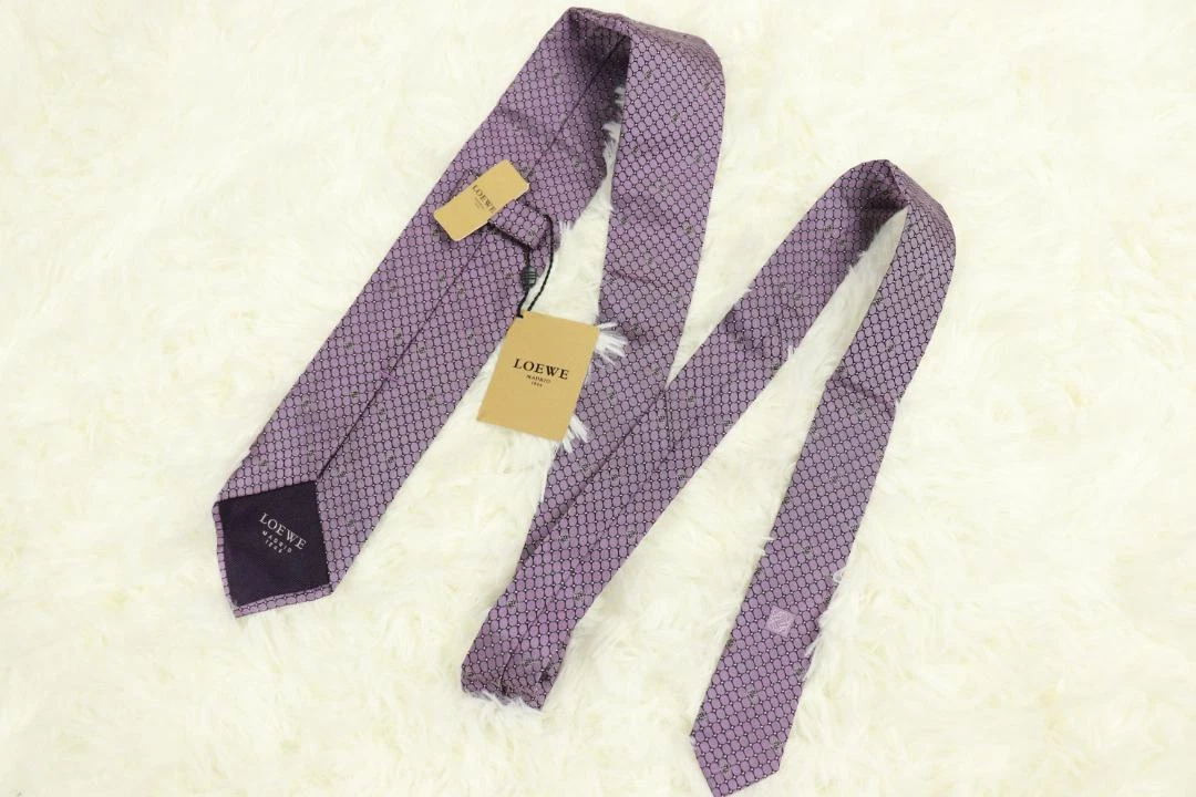 Cravatta cravatta cravatta uomo seta usata originale LOEWE abito classico lusso multicolore 3