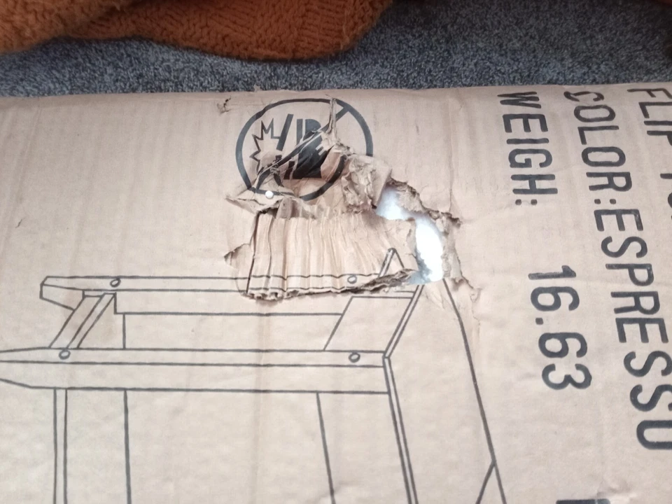 Convenience Concepts American Heritage Flip Top End Table- Mahogany Wood Finish - Image 3 of 4