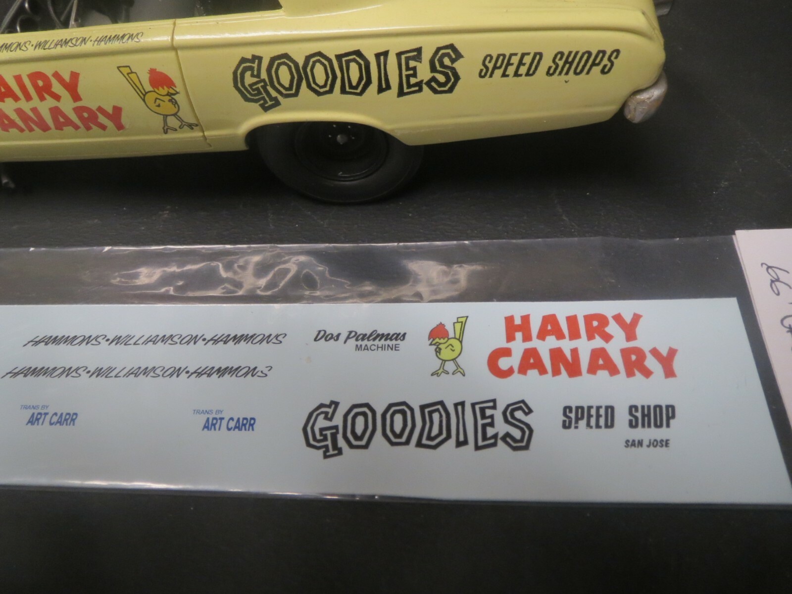 Hairy Canary 66' Valiant AWB 1/25 Decal from Fremont Racing Specialties