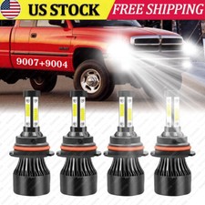 For Dodge Ram 1500 2500 3500 1999 2000 2001 - 4X LED Headlight Hi/Lo Beam Bulbs