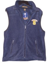 Ncaa Syracuse University Women's Small Navy Blue Fleece Full Zip Vest Nwt