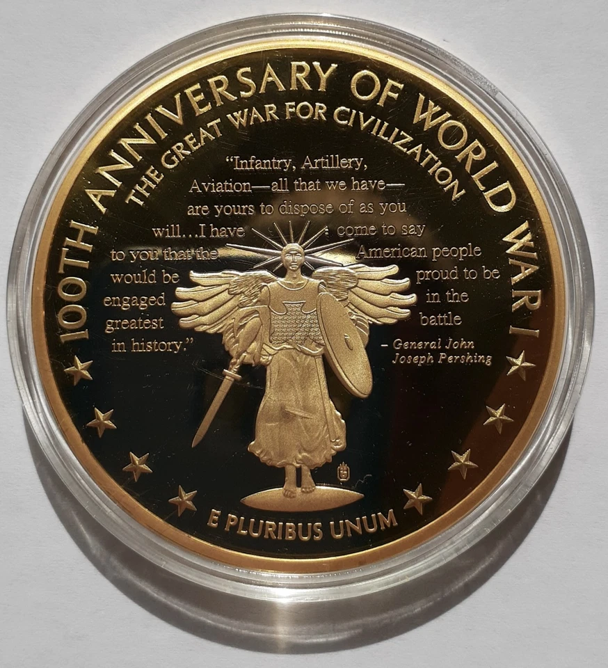 2017 100th Anniversary WWI ARGONE OFFENSIVE Colossal Coin With COA - Image 2 of 2