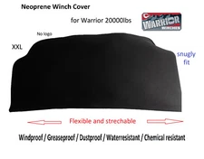 Neoprene Winch Cover for Warrior 20000lb with electric box top heavy duty XXL 05