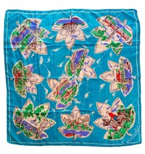 Vintage 1950s SILK SCARF Souvenir CANADA 10 Provinces on MAPLE LEAVES 35" Sq