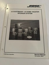 Original Bose Service Manual Acoustimass -10 Home Theater Speaker System