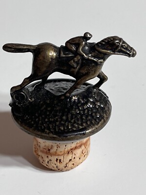 Blanton's Single Barrel Bourbon Bottle Horse & Jockey Cork Stopper Letter T