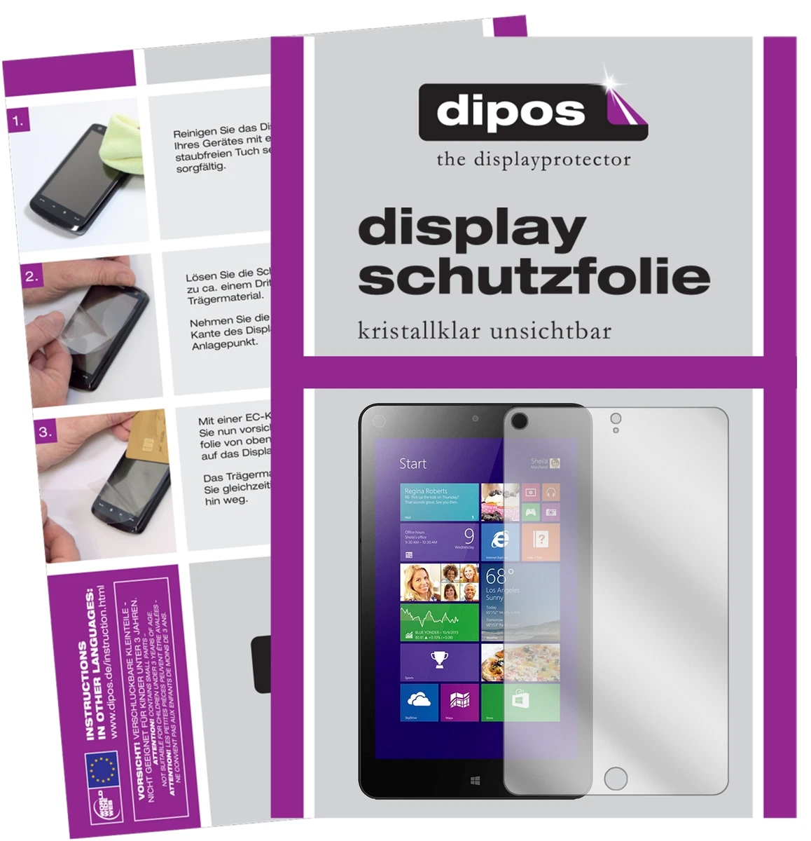 2x pellicola blindata compatibile con Lenovo ThinkPad E16 Gen 2 Antishock, cristallino, vetro ibrido, pellicola protettiva