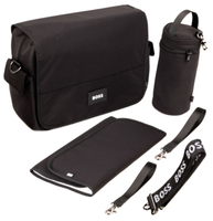 Boss Wickeltasche Set Mamatasche UmhäNgetasche Reisetasche Mesh Schwarz Neu