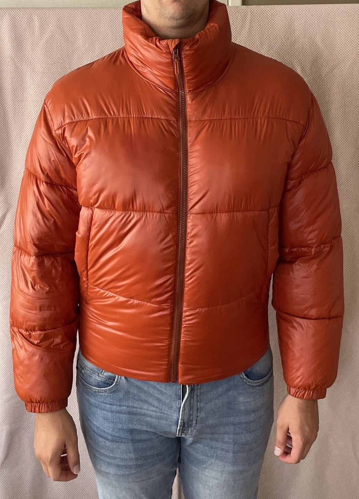 Abercrombie & Fitch Relaxed Primaloft Insulation Orange Size M Puffer Jacket