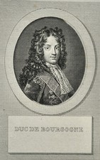 DUKE OF BURGUNDY LOUIS DE FRANCE (1682-1712) PORTRAIT, ORIGINAL ENGRAVING 1825*-