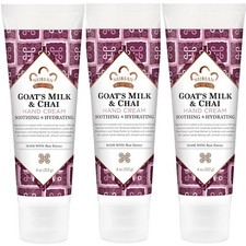 Nubian Heritage Hand Cream Goat s Milk Chai 4 fl oz 118 ml Cruelty-Free 3 Pack